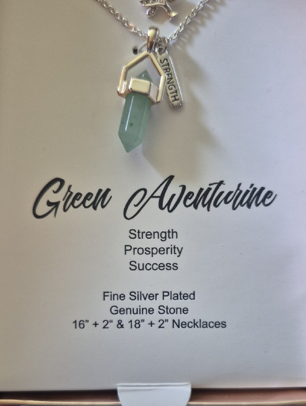 Green Aventurine Believe By Brilliance Layered Necklace Set Silver Plated - Picture 4 of 5